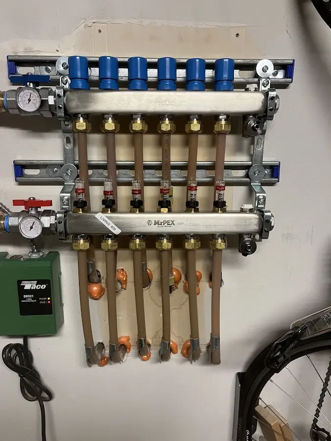 Plumber performing Gas Leak Detection at a residential property in Siler City